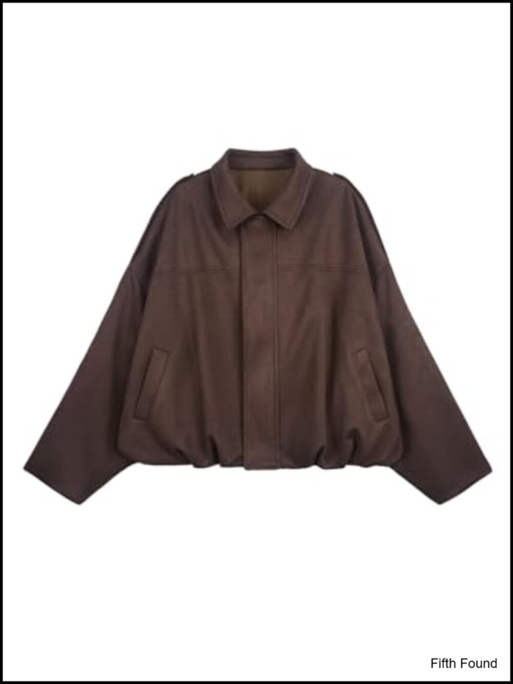Faux Suede Bomber Jacket Cropped Oversized Pilot Coat Zip Up